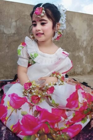 ডিজিটাল প্রিন্ট এর চান্দেরি সিল্ক শাড়ি