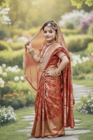 পিউর বেনারসি শাড়ি ওরনা সহ